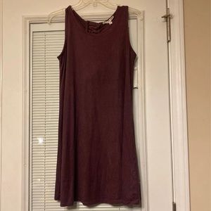 Burgundy faux suede like fabric